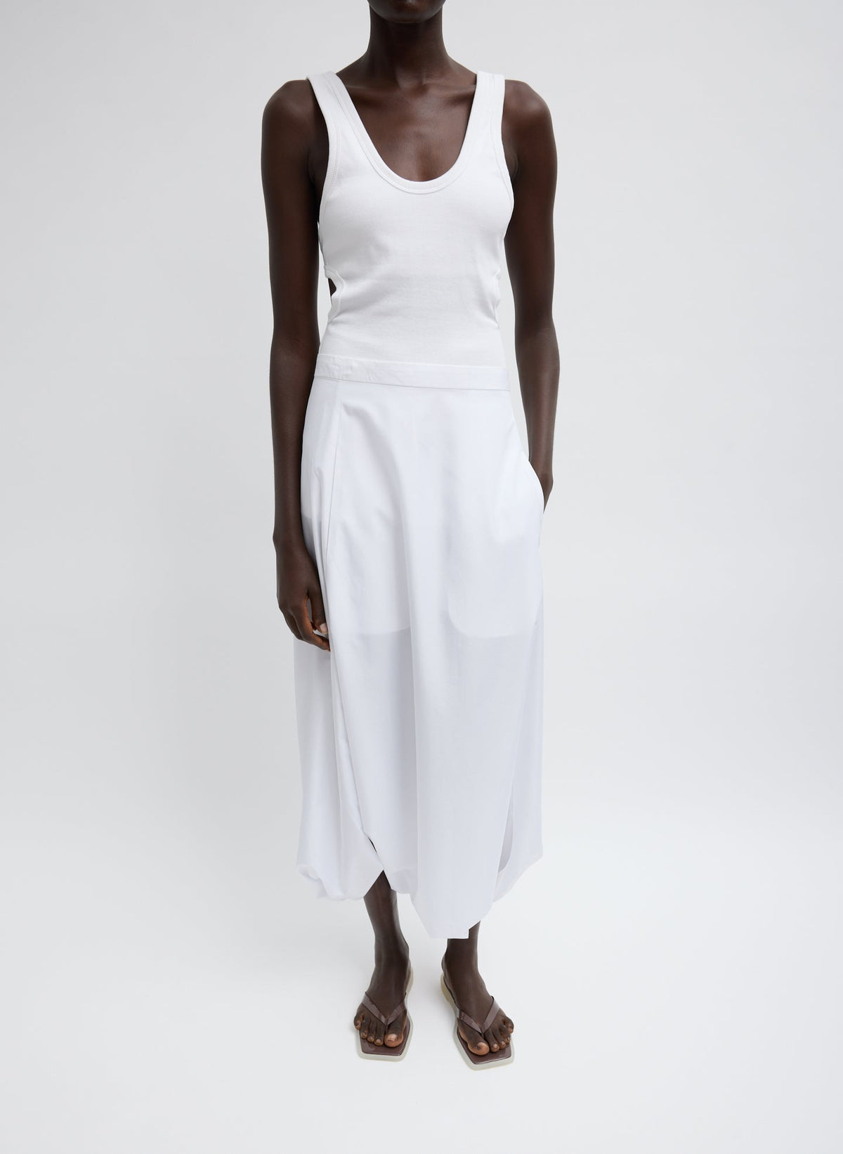 Ribbed Racerback Tank | Tibi Great Value