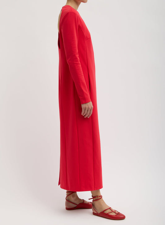 Compact Ultra Stretch Knit Dress With Cut Out Back | Tibi Great Value