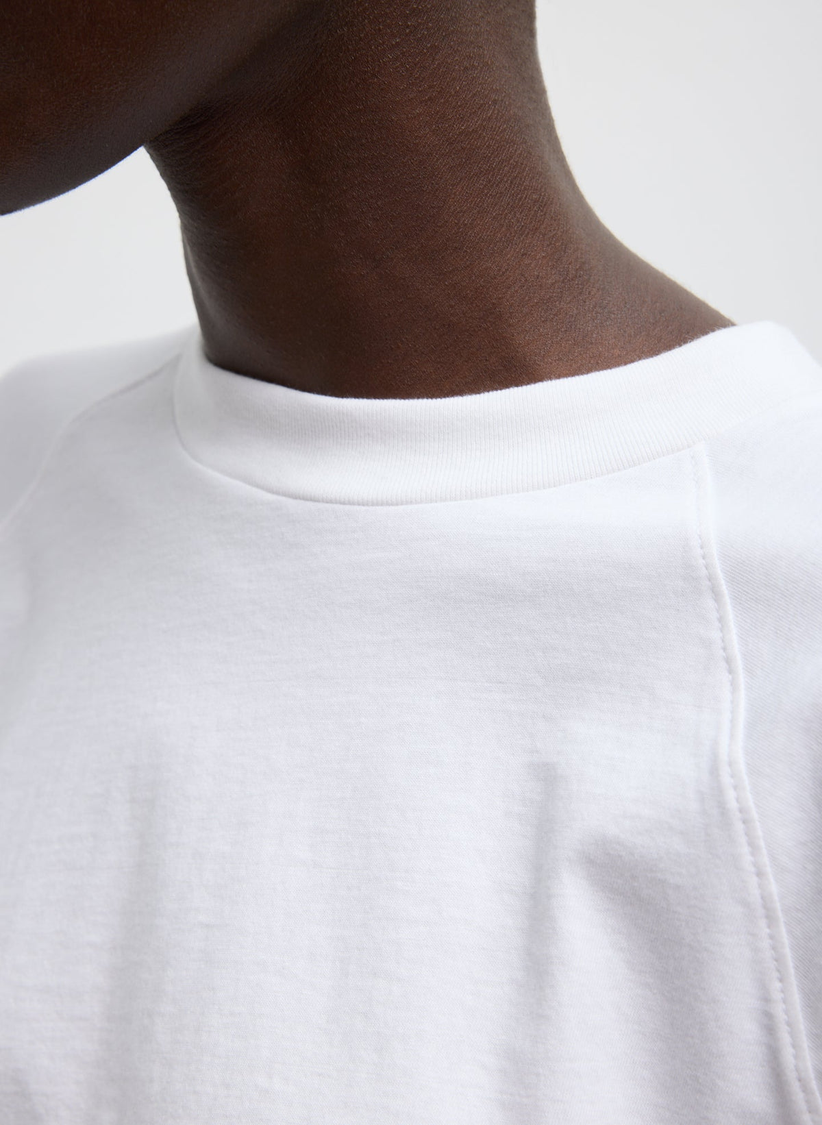 Short Sleeve T-Shirt With Shirred Back | Tibi Premium