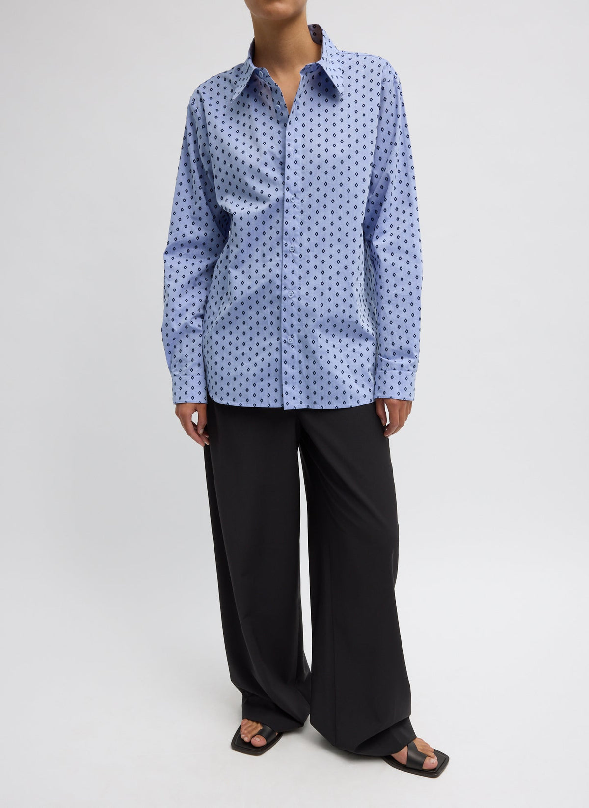 Flocked Oxford Classic Men's Shirt | Tibi Essential