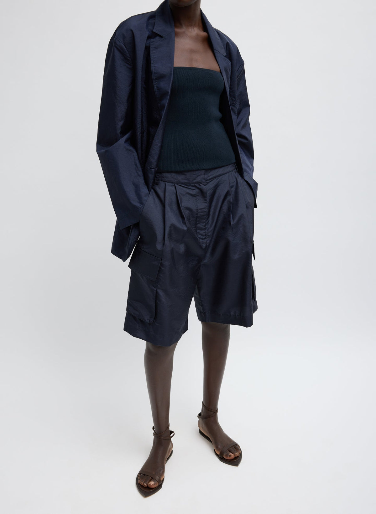Crispy Nylon Stella Short | Tibi Top Pick
