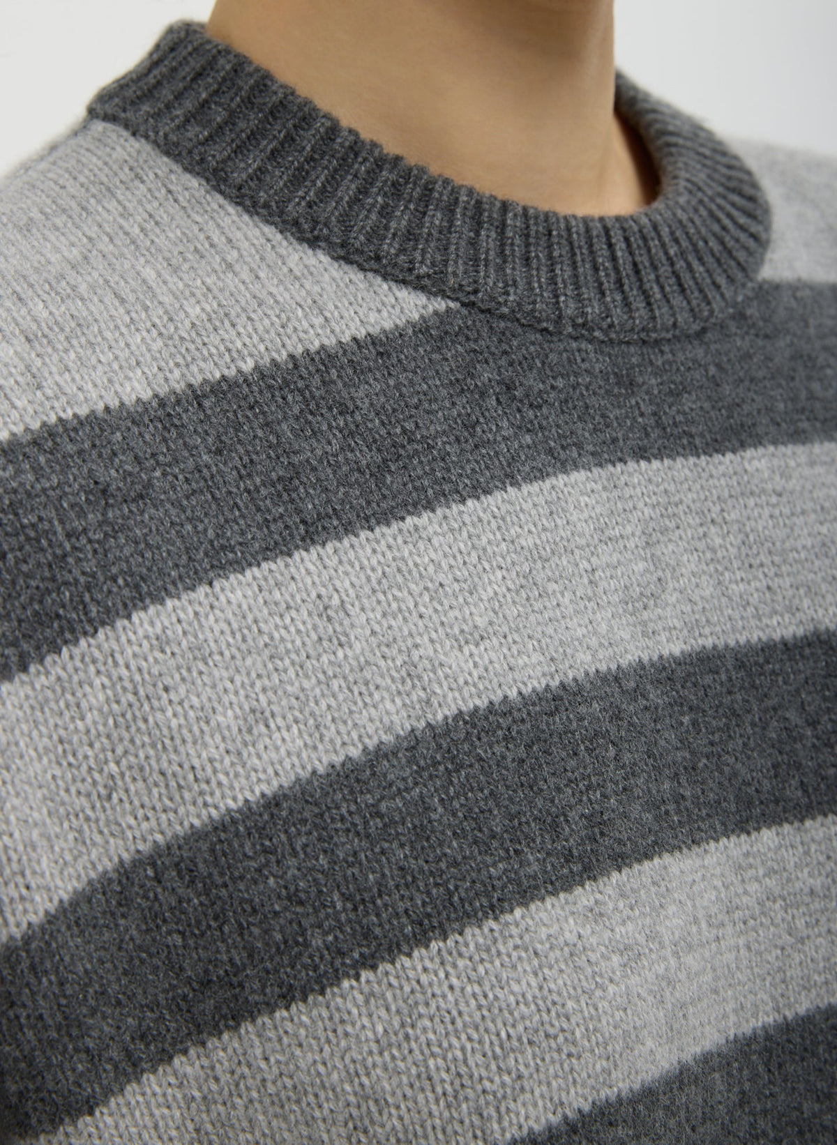 Striped Cashmere Crewneck Easy Pullover | Tibi Sale