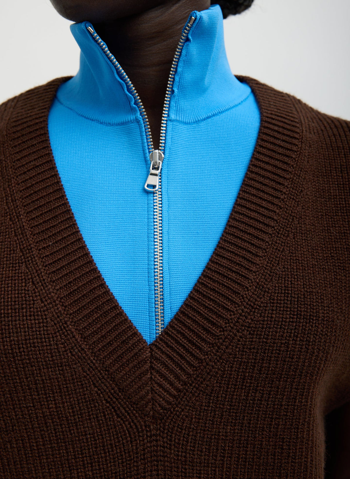 Cardigan Stitch Sweater Vest With Removable Dickie | Tibi Great Value