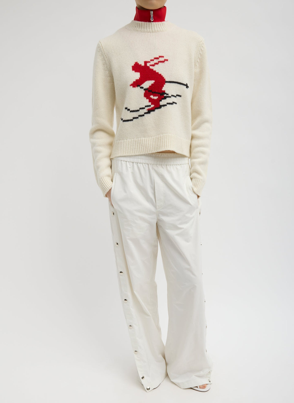 Soft Wool Ski Shrunken Sweater | Tibi Value