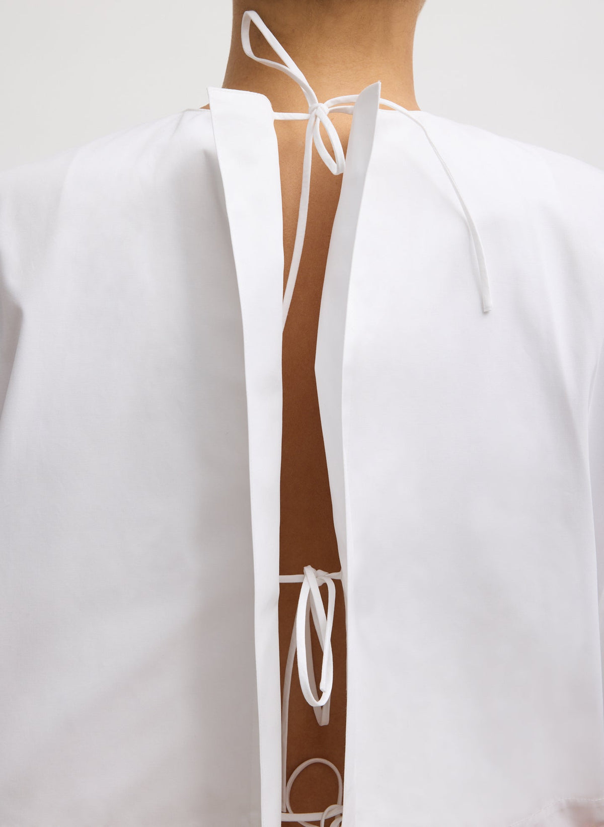 Compact Eco Poplin Cropped Square Top | Tibi Everyday