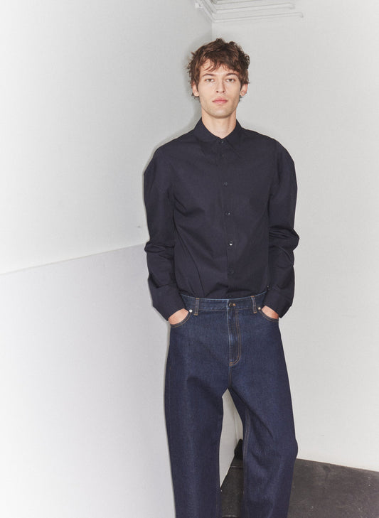 Compact Eco Poplin Hinged Shirt | Tibi Exclusive