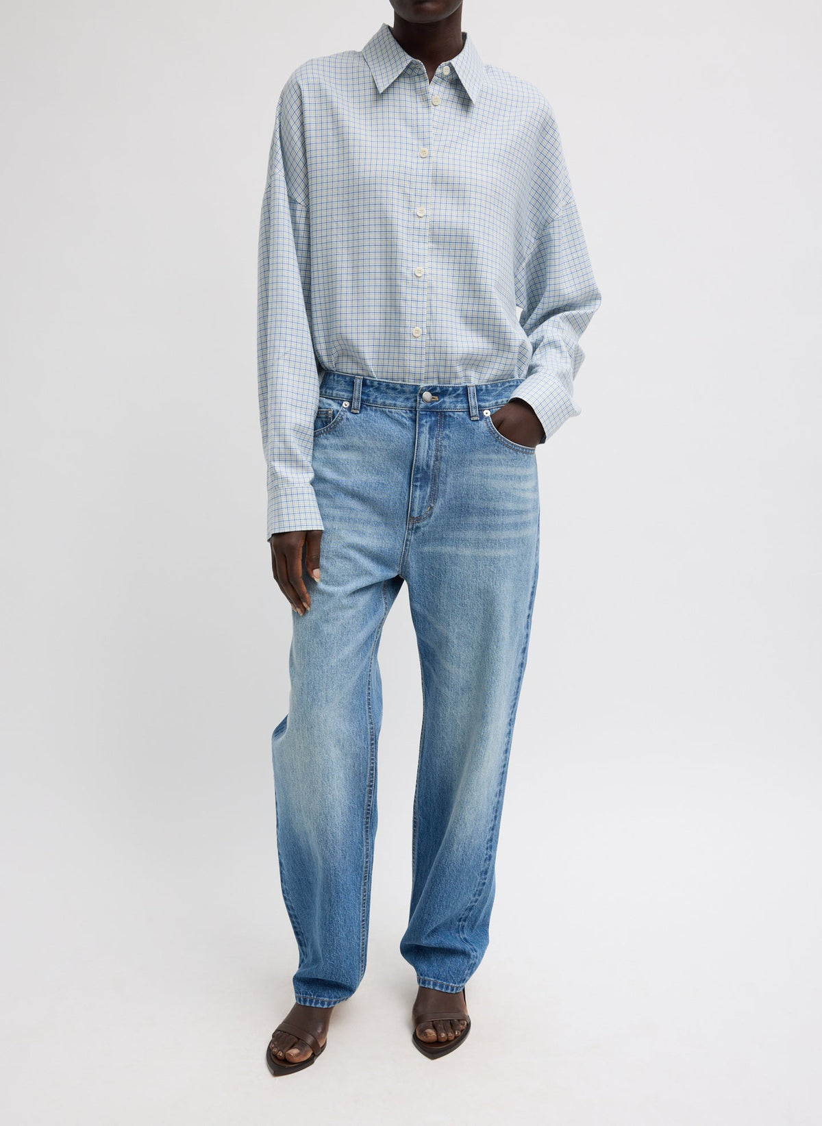 Linus Check Oversized Shirt | Tibi Sale