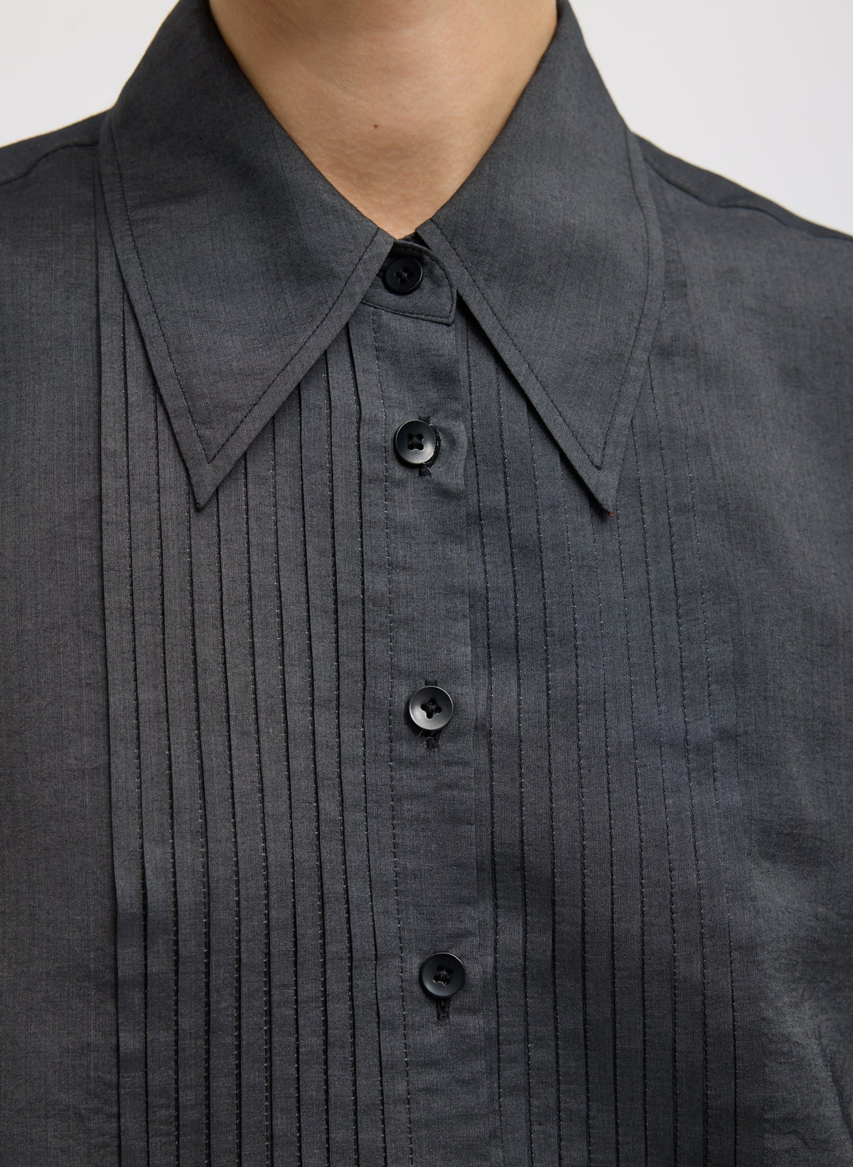 Silk Voile Easy Pintucked Shirt | Tibi Sale