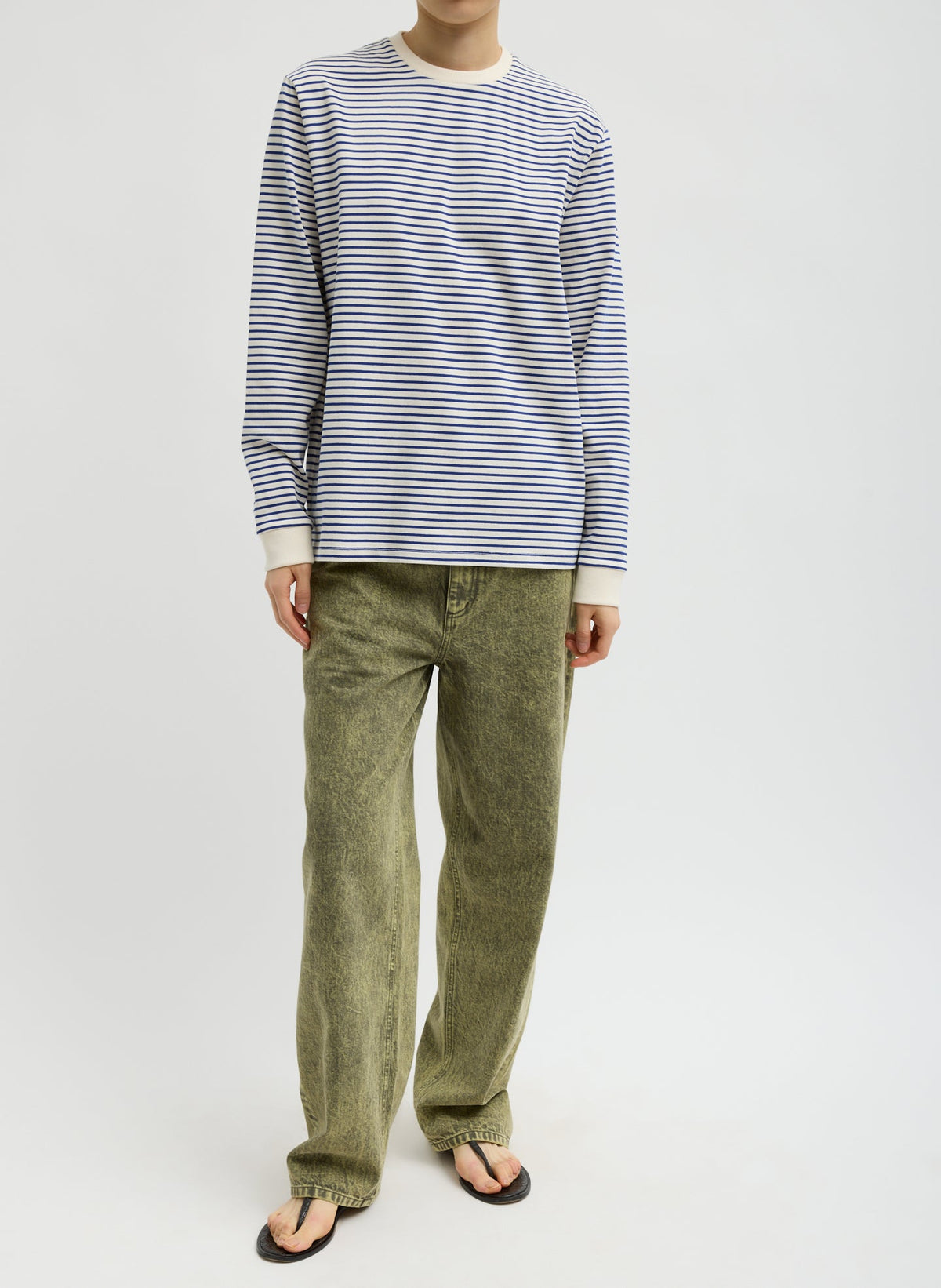 Striped Perfect Unisex Long Sleeve T-Shirt | Tibi Essential