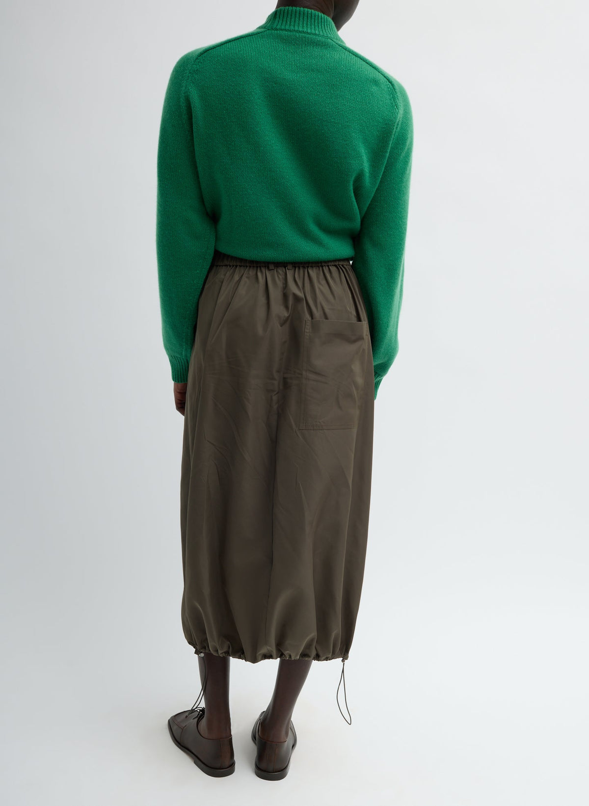 Italian Sporty Nylon Midi Anorak Skirt | Tibi Quality