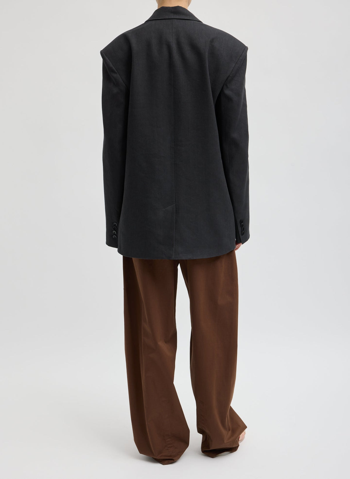 Stretch Linen Viscose Side Cut Blazer | Tibi Exclusive