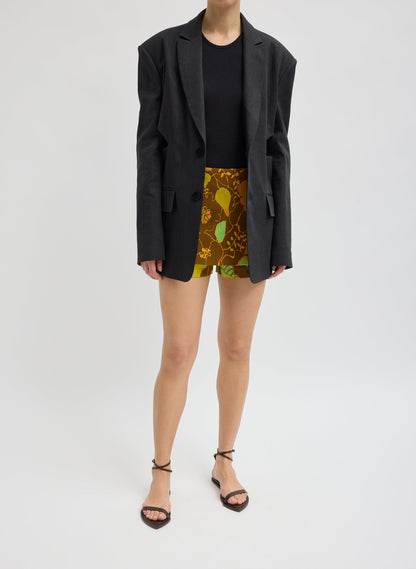 Stretch Linen Viscose Side Cut Blazer | Tibi Exclusive