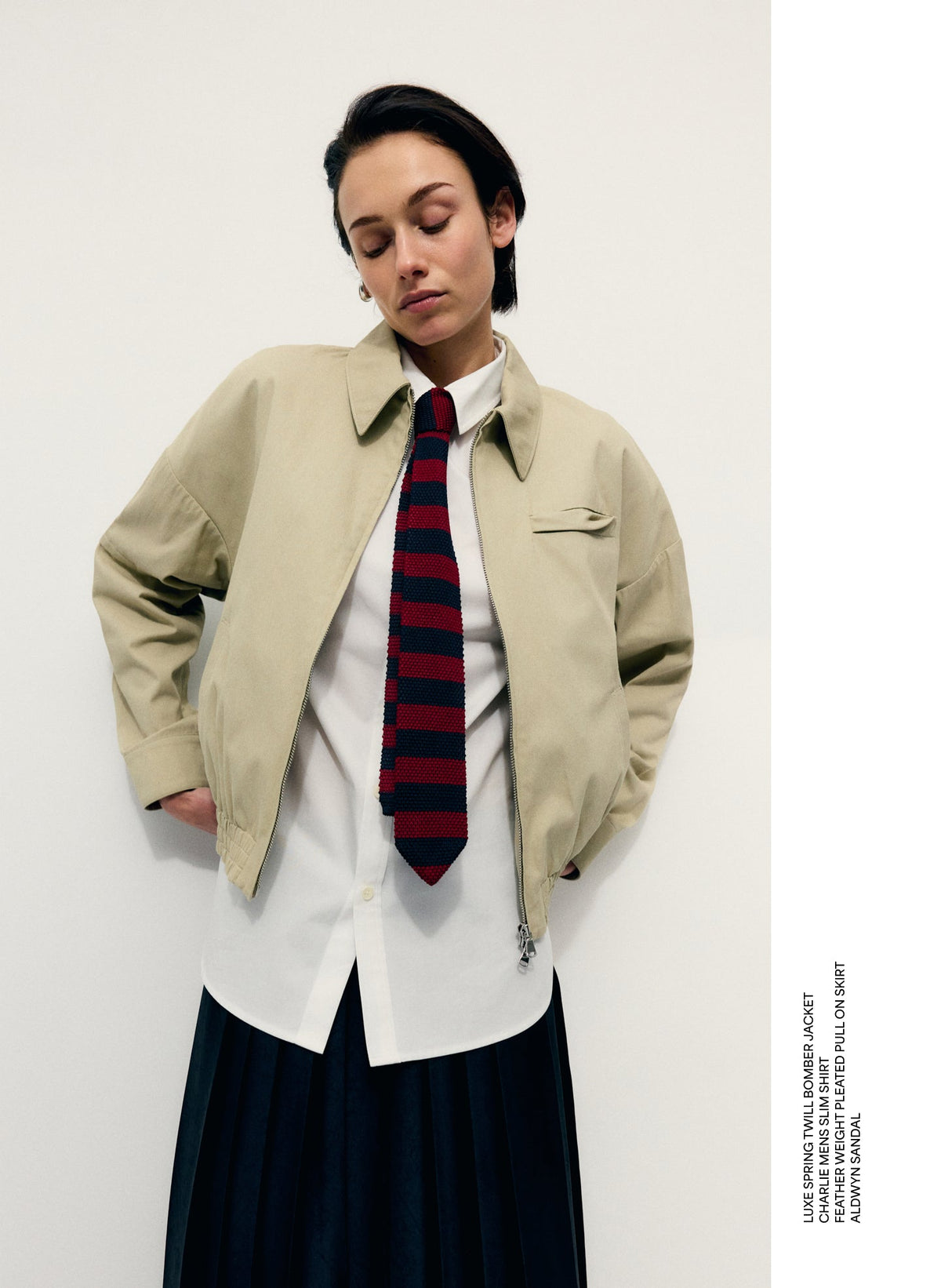 Luxe Spring Twill Bomber | Tibi Quality