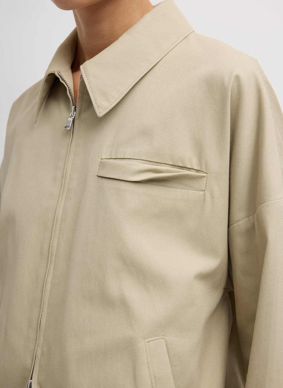 Luxe Spring Twill Bomber | Tibi Quality