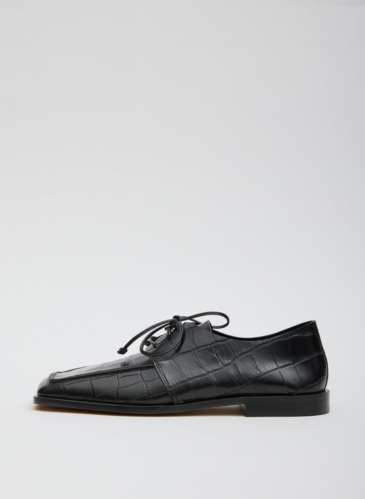 Brody Square Toe Loafer Crocodile Embossed | Tibi Top Pick