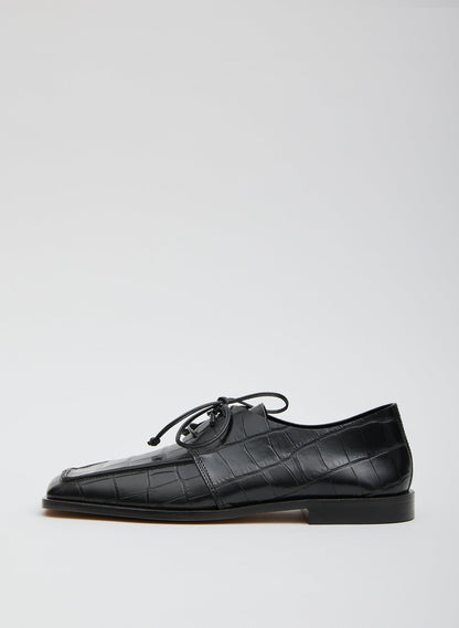 Brody Square Toe Loafer Crocodile Embossed | Tibi Top Pick