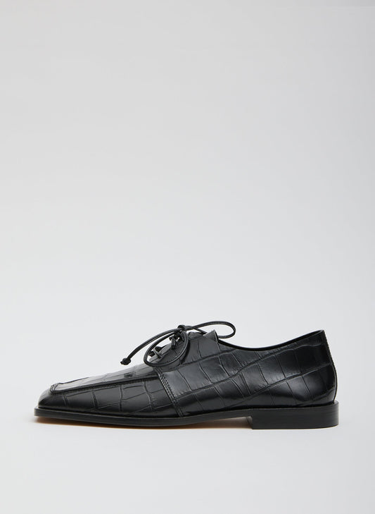 Brody Square Toe Loafer Crocodile Embossed | Tibi Top Pick