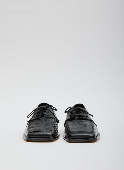 Brody Square Toe Loafer Crocodile Embossed | Tibi Top Pick