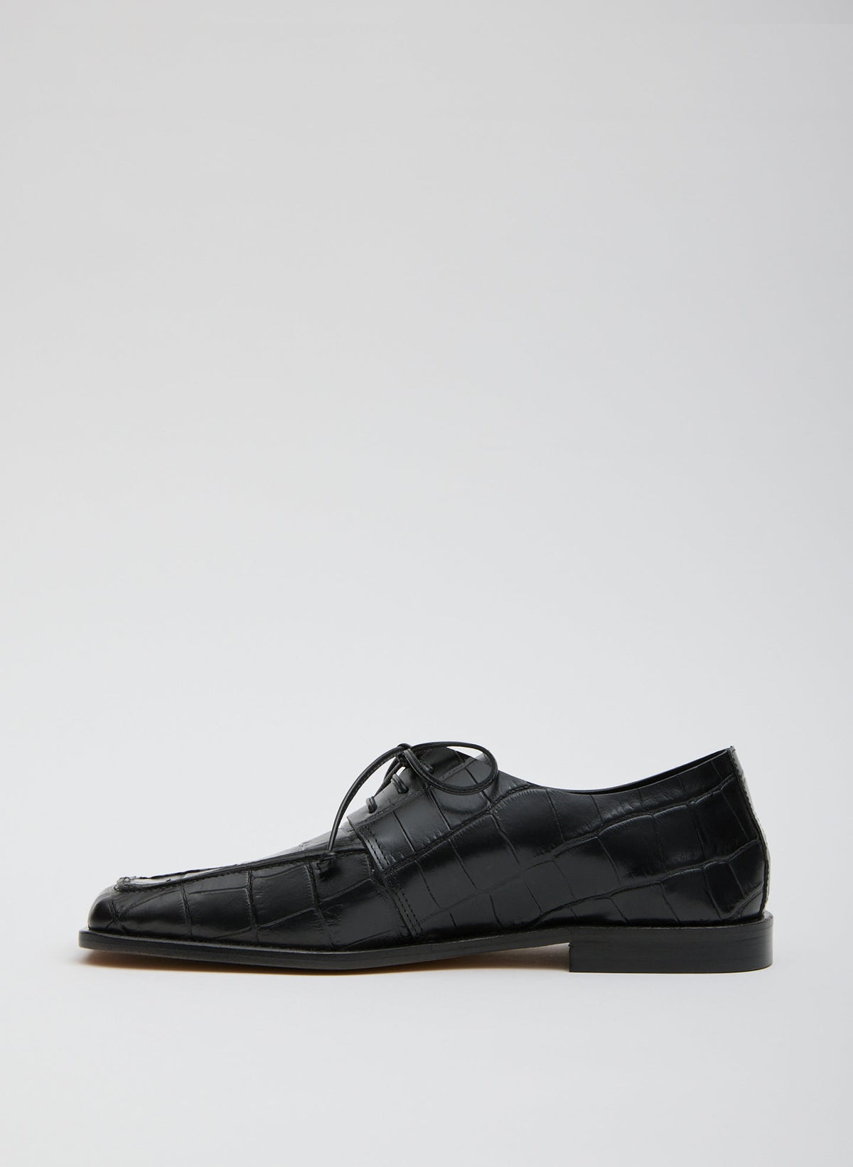 Brody Square Toe Loafer Crocodile Embossed | Tibi Top Pick
