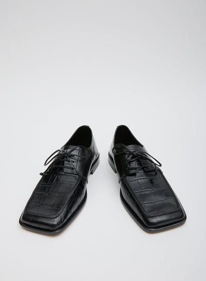 Brody Square Toe Loafer Crocodile Embossed | Tibi Top Pick