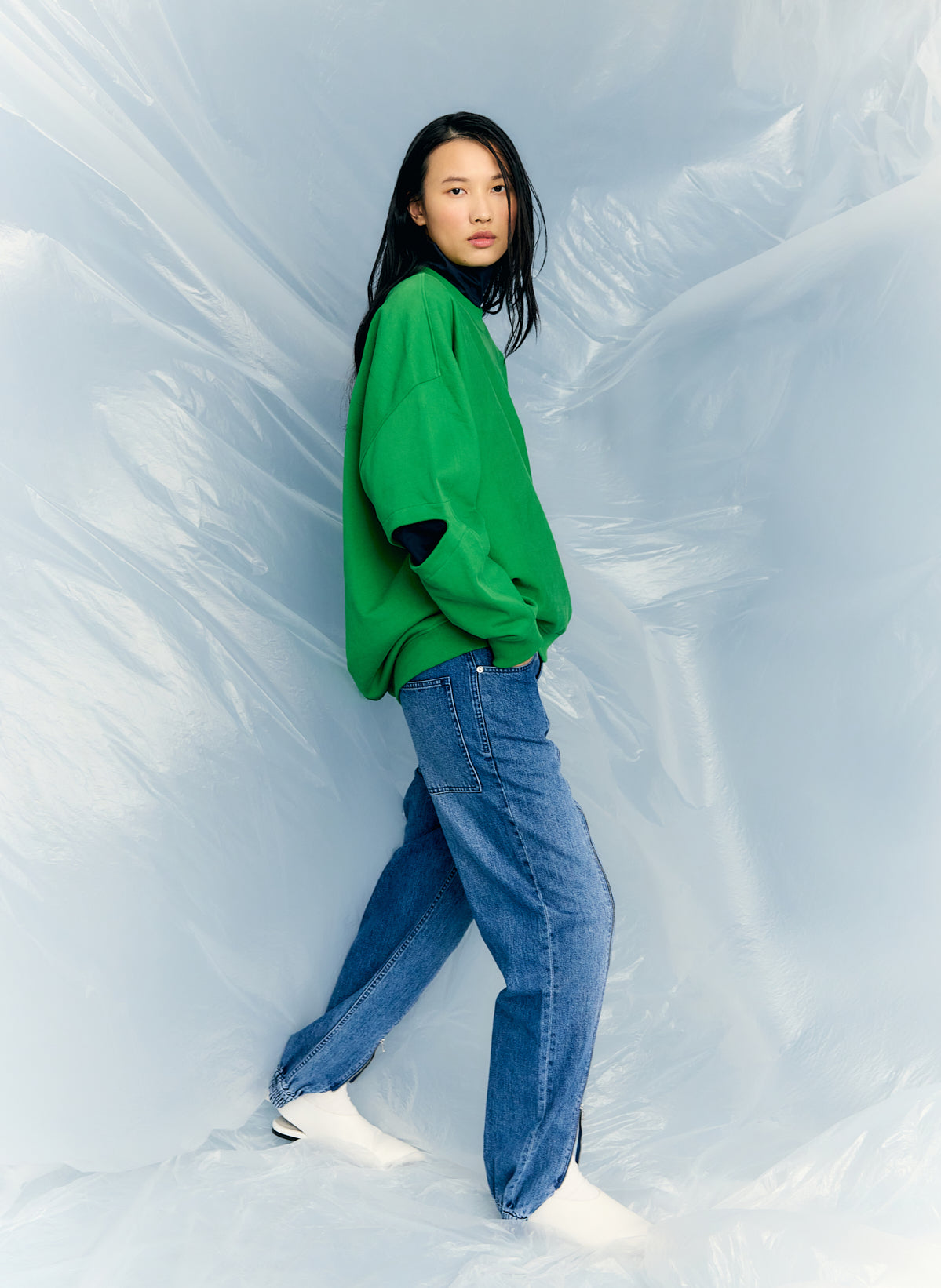 Cocoon Crewneck Sweatshirt | Tibi Essential