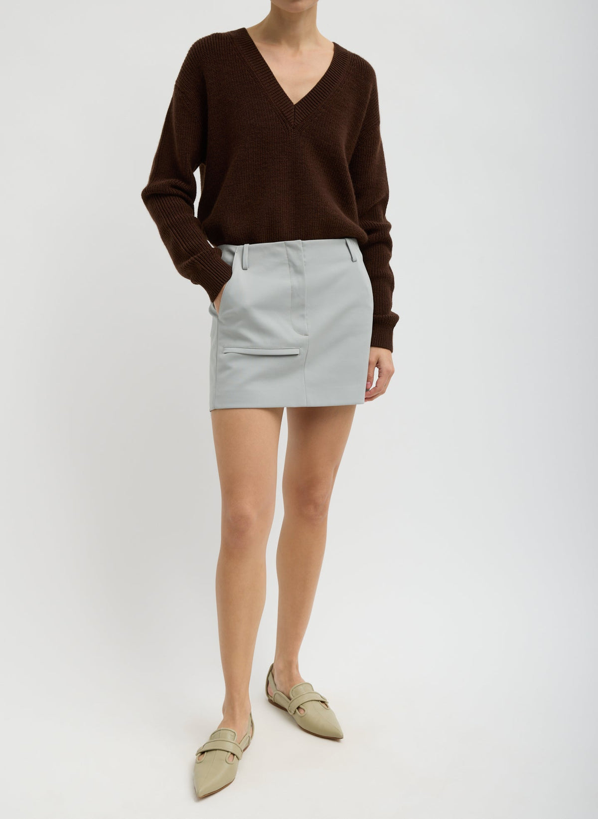 Compact Tech Knit Mini Skirt | Tibi Value