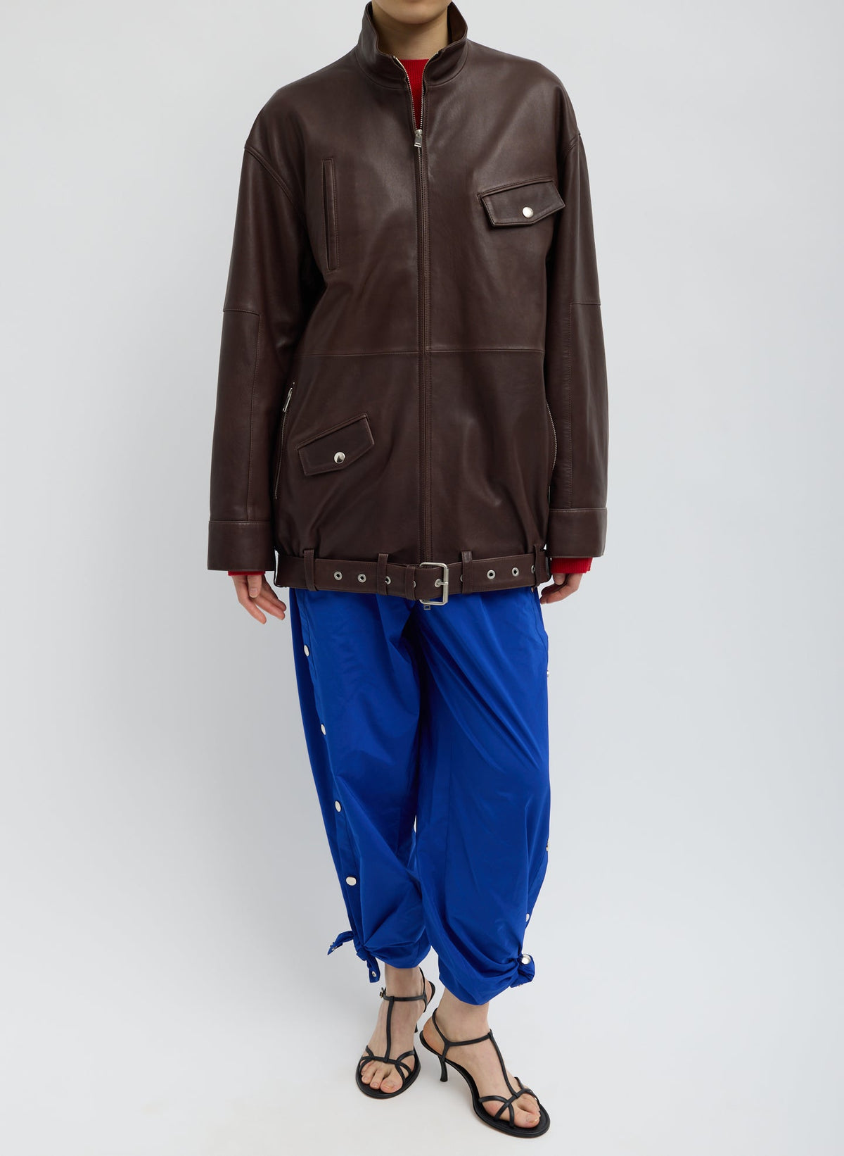 Nylon Snap Pull On Jogger | Tibi New