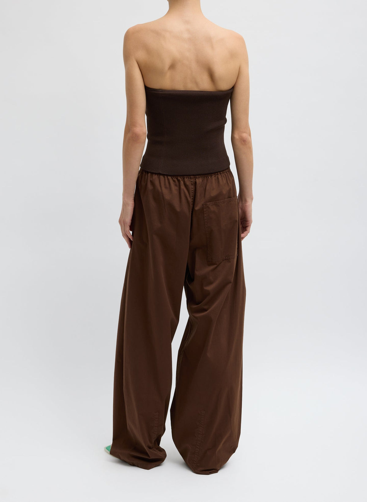 Garment Dyed Silky Cotton Winslow Pull On Pant | Tibi Latest