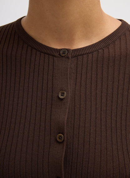 Ribbed Sweater Slim Cardigan | Tibi Latest