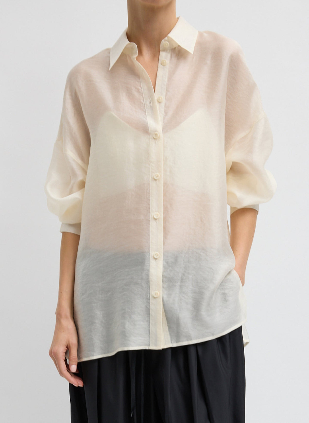 Summer Voile Oversized Shirt | Tibi Quality