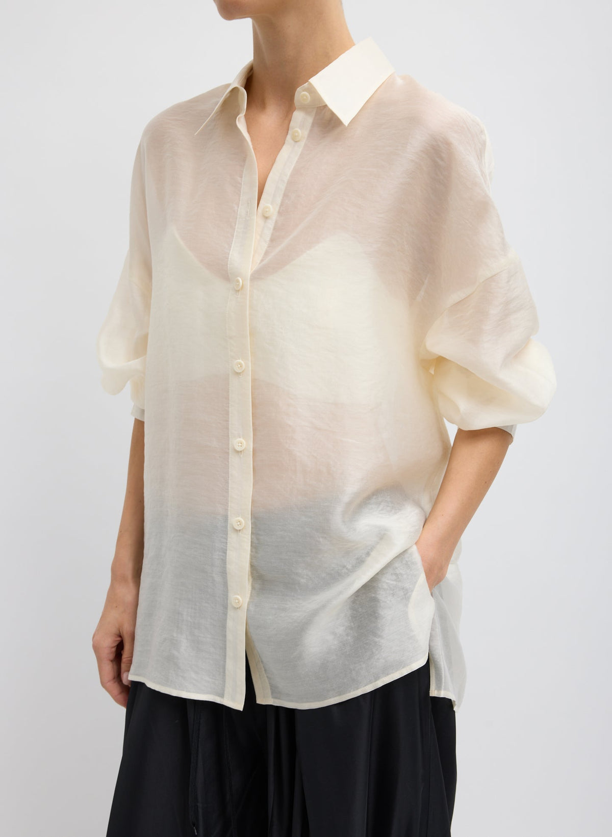 Summer Voile Oversized Shirt | Tibi Quality