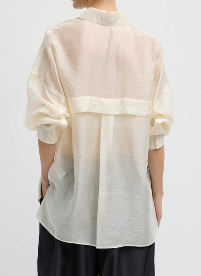 Summer Voile Oversized Shirt | Tibi Quality