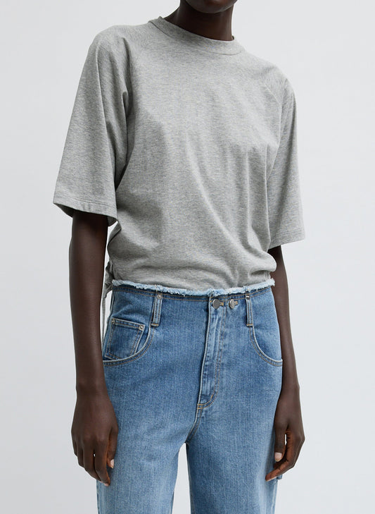 Short Sleeve T-Shirt With Shirred Back | Tibi New