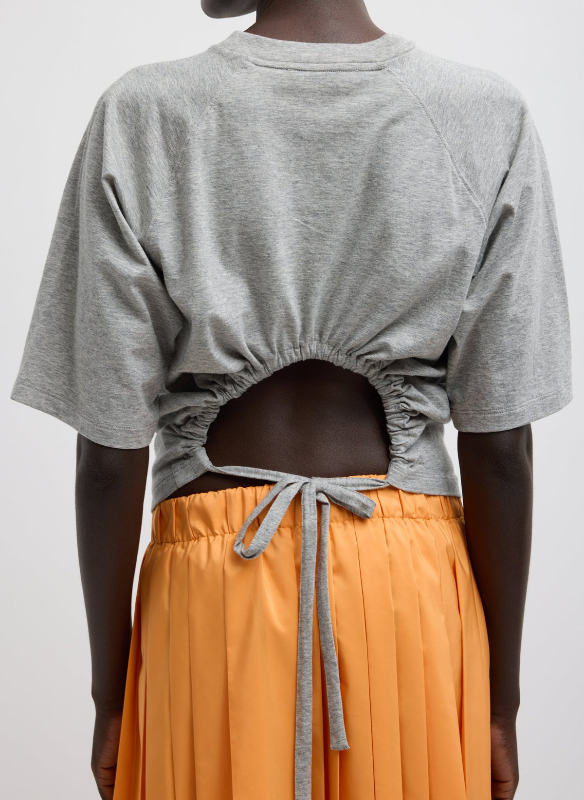 Short Sleeve T-Shirt With Shirred Back | Tibi New