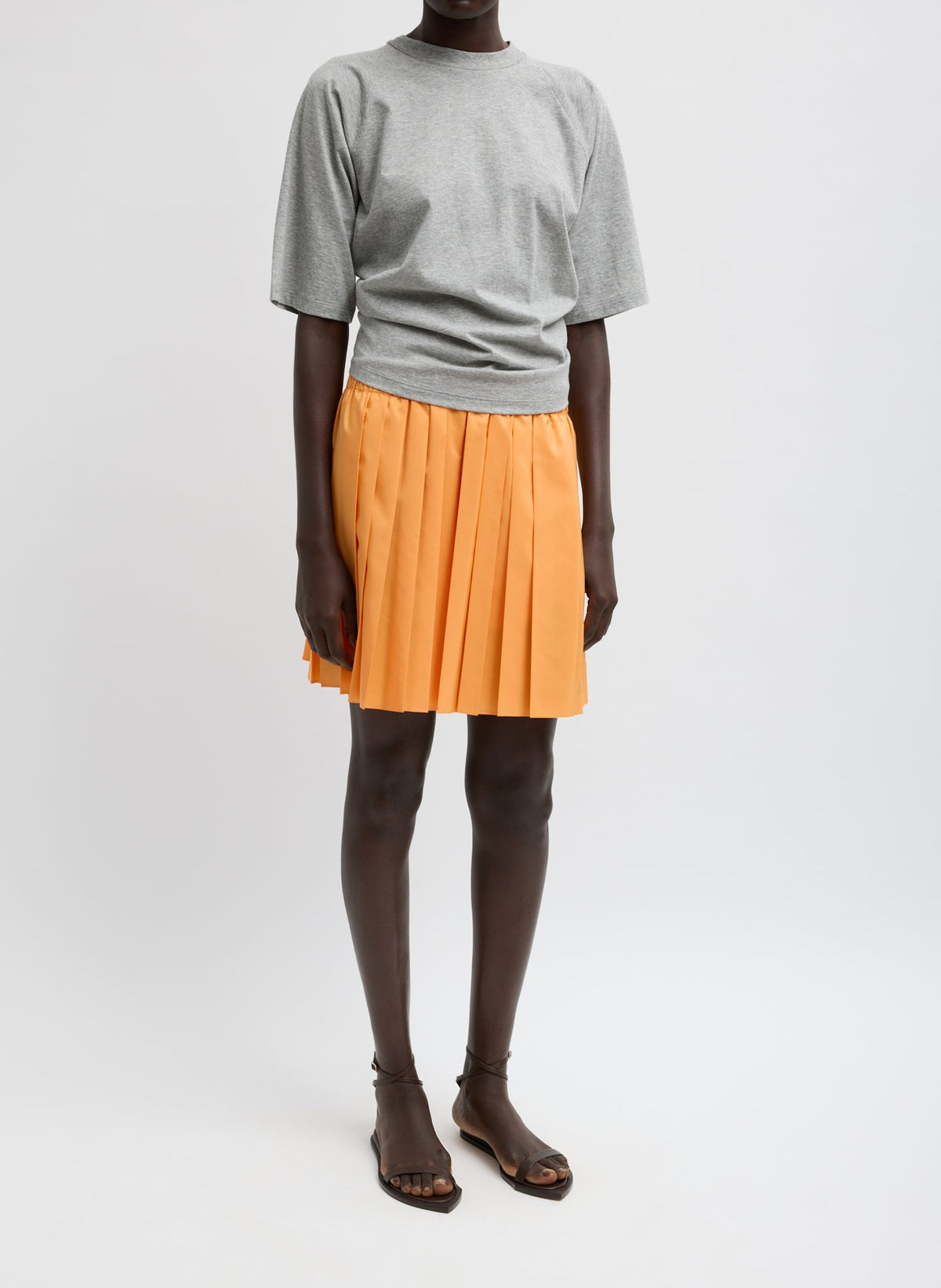 Short Sleeve T-Shirt With Shirred Back | Tibi New