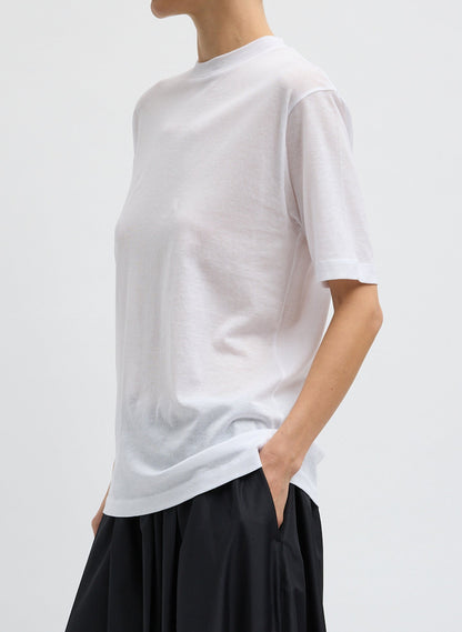 Sheer Crepe Knit Mock Unisex T-Shirt | Tibi Trending