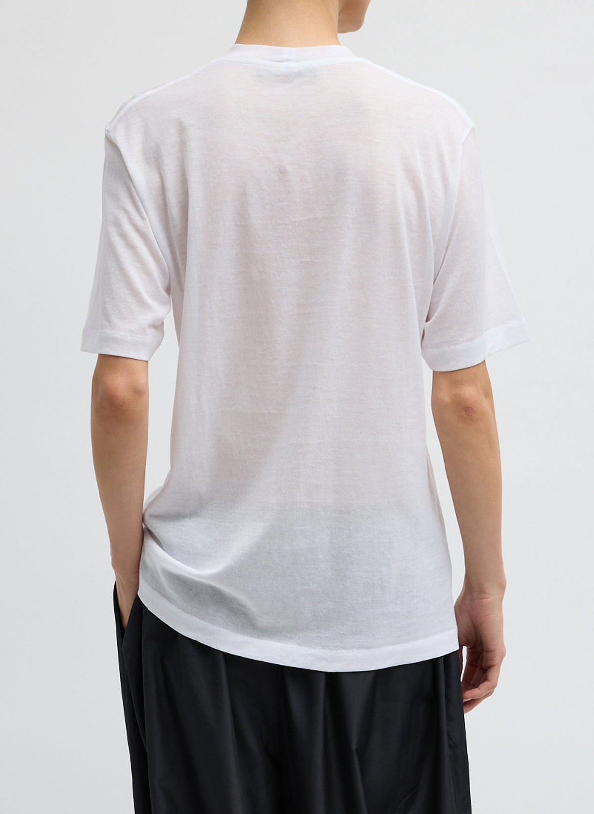 Sheer Crepe Knit Mock Unisex T-Shirt | Tibi Trending