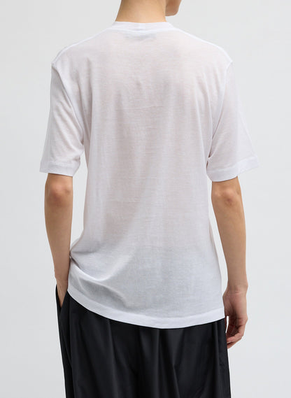 Sheer Crepe Knit Mock Unisex T-Shirt | Tibi Trending