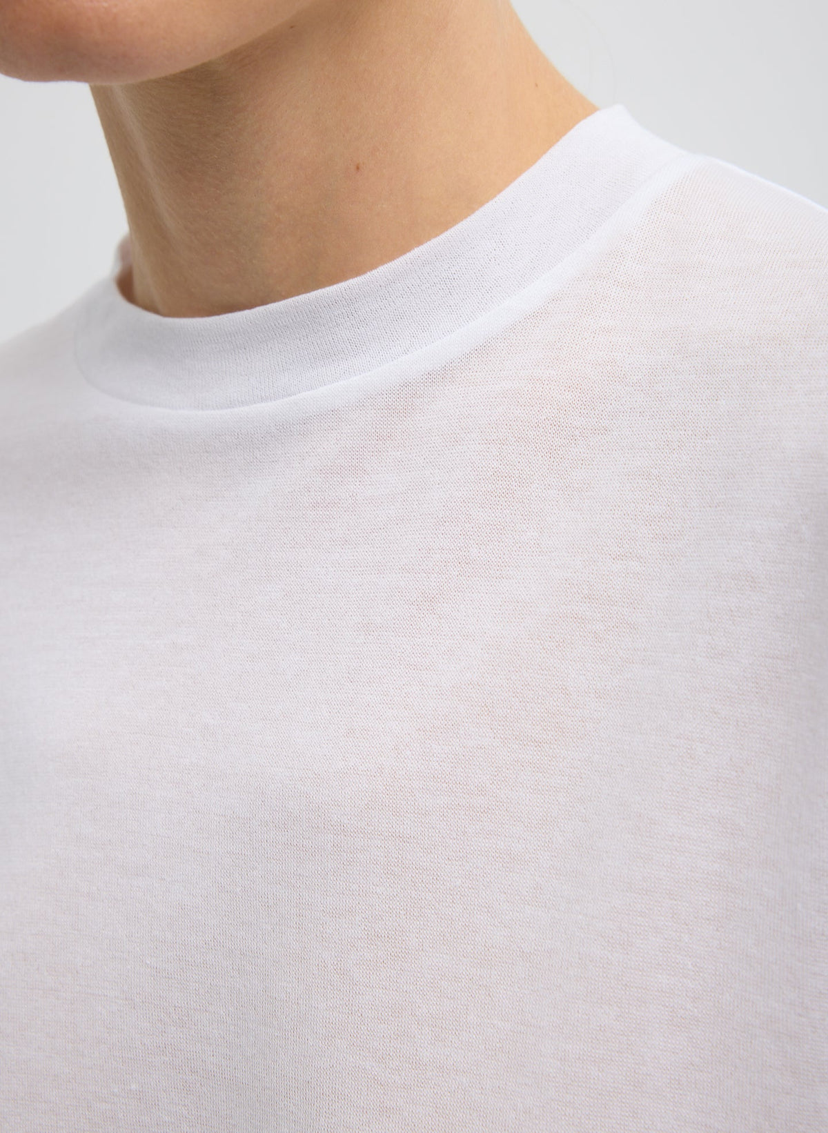 Sheer Crepe Knit Mock Unisex T-Shirt | Tibi Trending