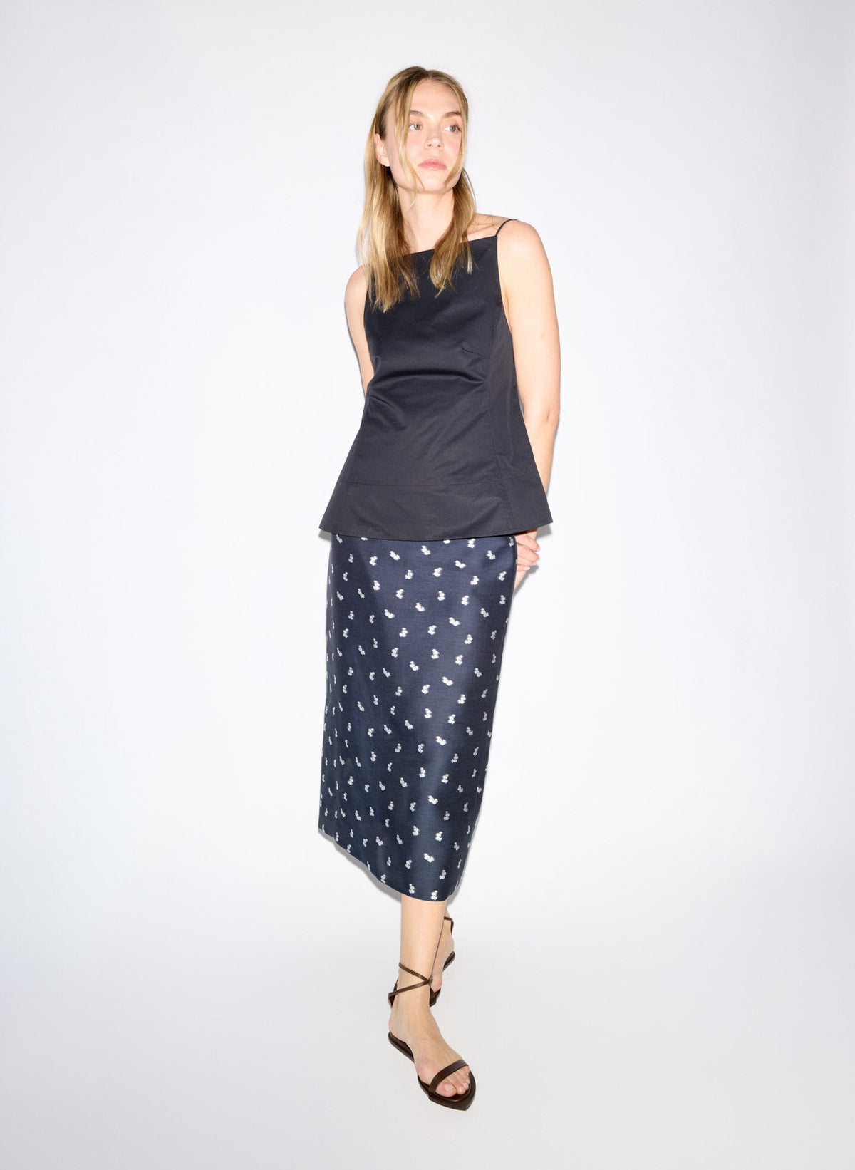 Silk Gazar Jacquard Pencil Skirt | Tibi Best Price