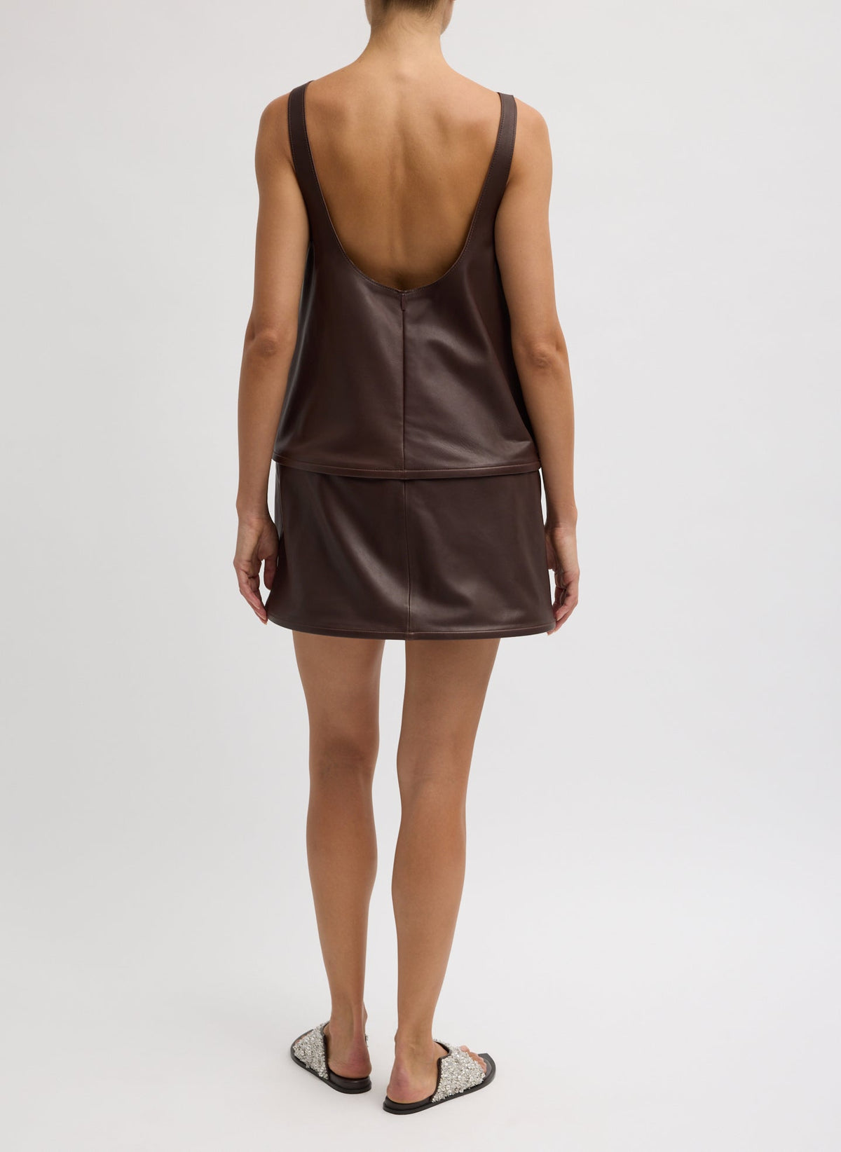 Leather Sleeveless Hoop Dress | Tibi Customer Favorite