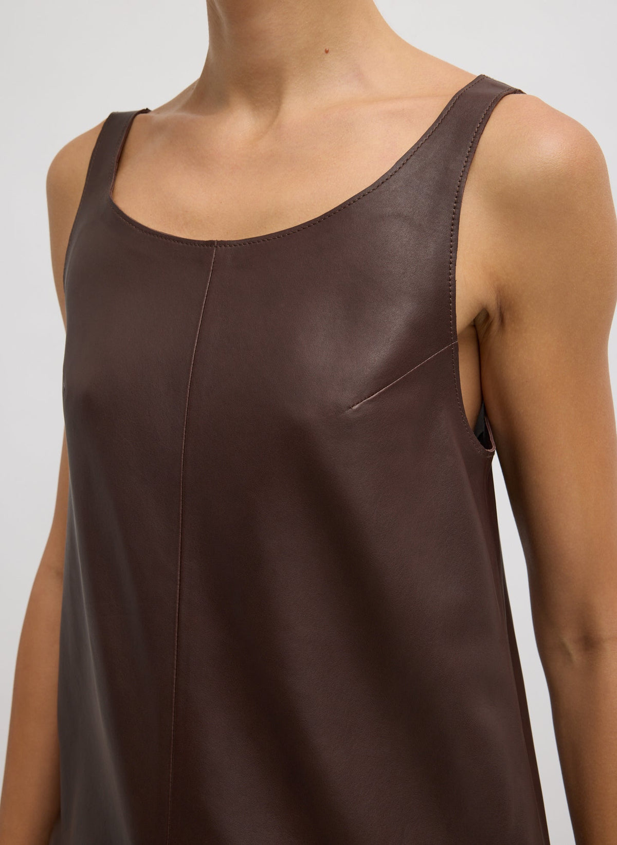 Leather Sleeveless Hoop Dress | Tibi Customer Favorite