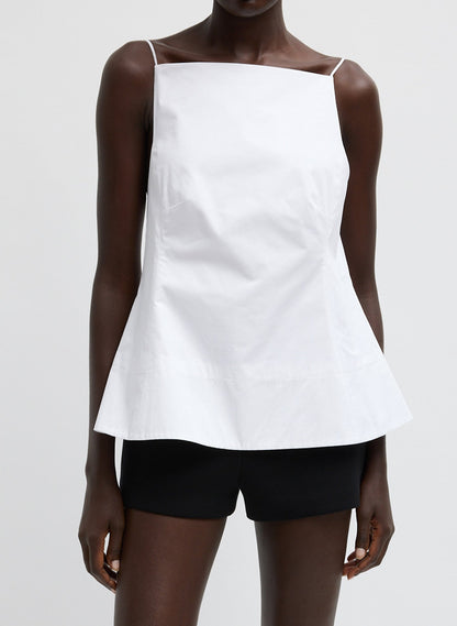 Eco Poplin Strappy Open Back Top | Tibi Recommended