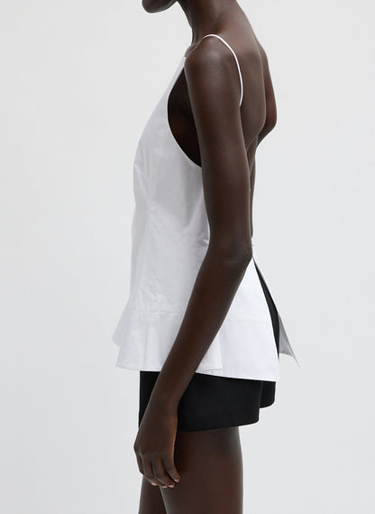 Eco Poplin Strappy Open Back Top | Tibi Recommended
