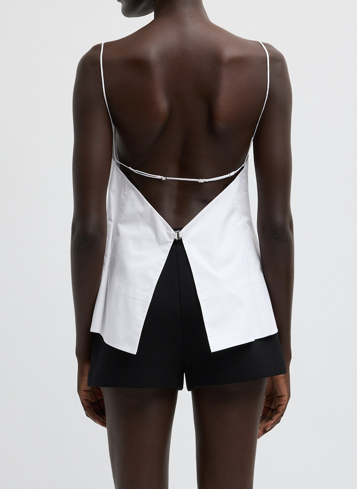 Eco Poplin Strappy Open Back Top | Tibi Recommended
