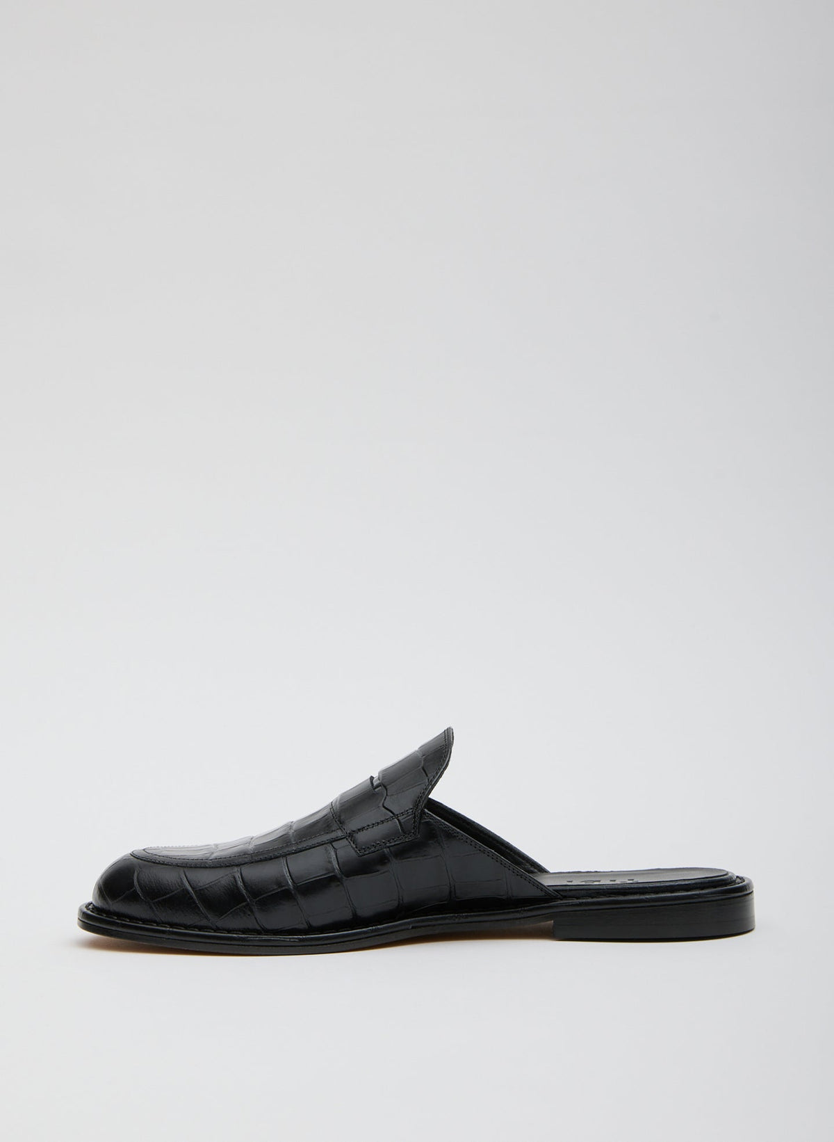 Herbert Slide Crocodile Embossed | Tibi Latest