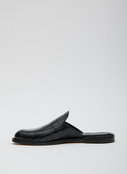 Herbert Slide Crocodile Embossed | Tibi Latest