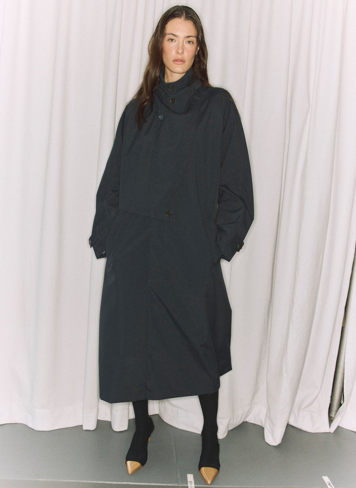 Double Collar Frank Trench | Tibi Signature