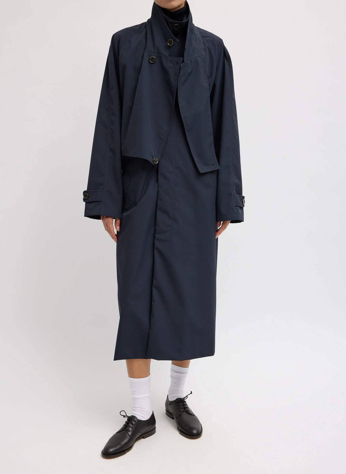 Double Collar Frank Trench | Tibi Signature