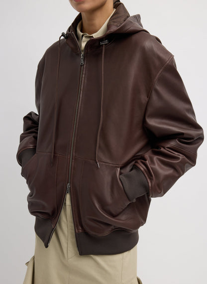 Leather Zip Up Hoodie Jacket | Tibi Best Price